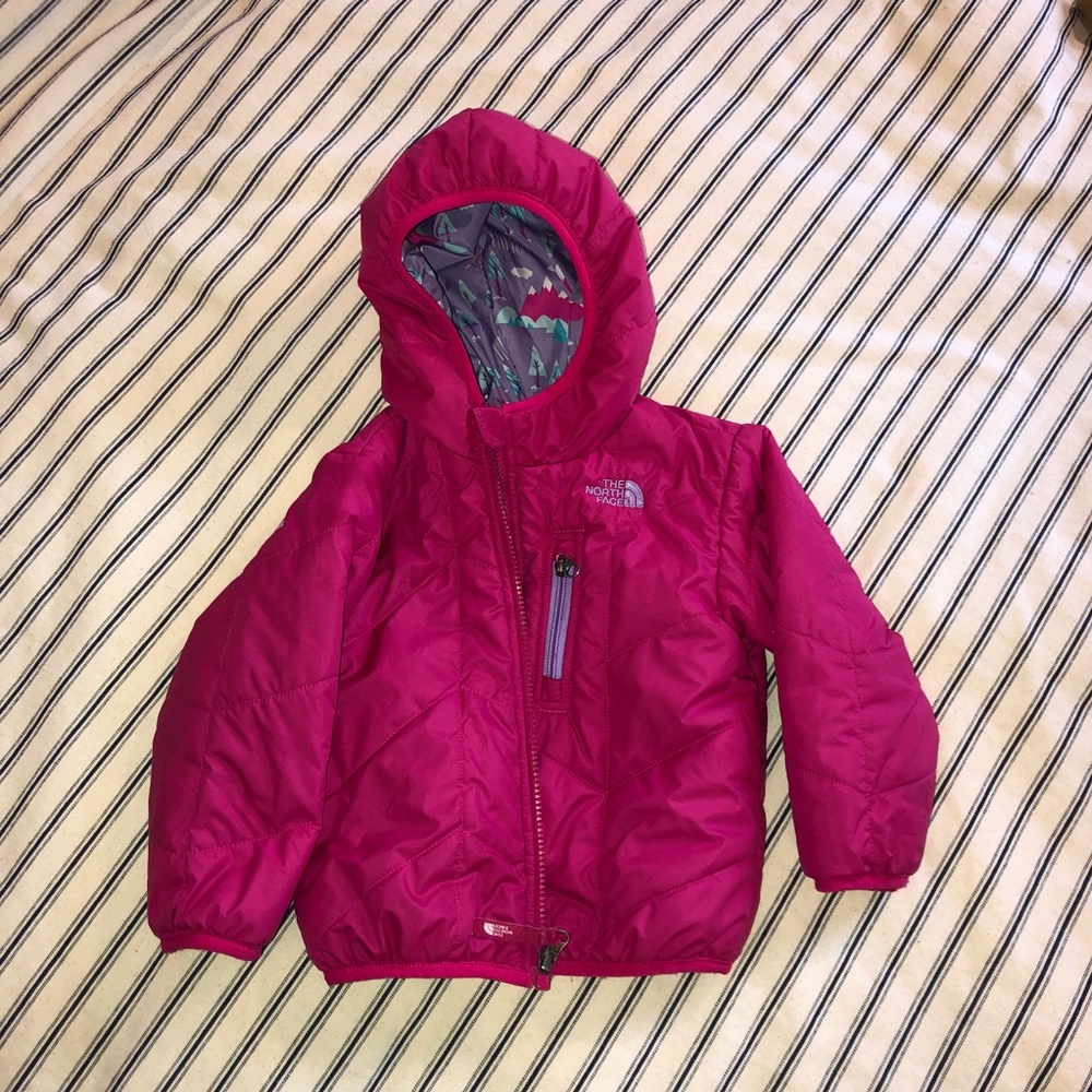 Girls North Face Reversible down jacket
